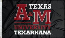 Load image into Gallery viewer, black texas A&M university texarkana flag for college dorm decor