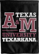 Load image into Gallery viewer, black texas A&M university texarkana double sided house flag for man cave decor