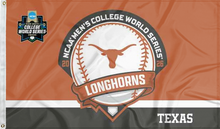 Load image into Gallery viewer, texas baseball college world series 2026 flag for college dorm decor