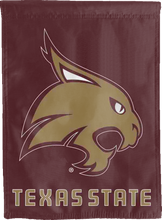 Load image into Gallery viewer, texas state university san marcos double sided house flag for man cave decor