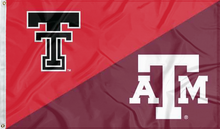 Load image into Gallery viewer, texas tech texas A&M house divided flag for college dorm decor