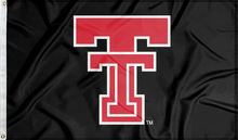 Load image into Gallery viewer, black texas tech university red raiders flag for college dorm decor