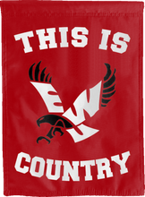 Load image into Gallery viewer, red this is ewu country double sided house flag for man cave decor