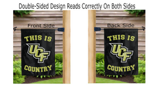 Load image into Gallery viewer, this is ucf country logo reading correctly on both sides of garden flag