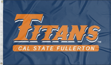 Load image into Gallery viewer, blue titans cal state fullerton flag for college dorm decor