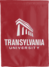 Load image into Gallery viewer, red transylvania university double sided house flag for game day decor