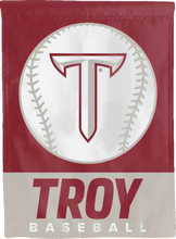 Load image into Gallery viewer, troy trojans baseball double sided house flag for man cave decor
