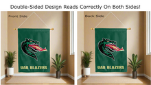 Load image into Gallery viewer, uab blazers logo reading correctly on both sides of university of alabama at birmingham house flag