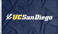 Load image into Gallery viewer, blue uc san diego tritons flag for college dorm decor