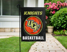 Load image into Gallery viewer, black ucf basketball double sided garden flag for yard decor