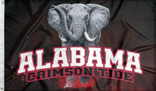 Load image into Gallery viewer, university of alabama flag with realistic crimson tide logo for college dorm decor