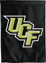 Load image into Gallery viewer, university of central florida double sided house flag with ucf logo for man cave decor