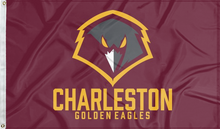 Load image into Gallery viewer, maroon university of charleston golden eagles flag for college dorm decor