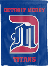 Load image into Gallery viewer, blue university of detroit mercy double sided house flag for man cave decor