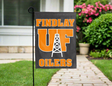 Load image into Gallery viewer, black university of findlay double sided garden flag for yard decor