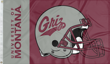 Load image into Gallery viewer, university of montana grizzlies football flag for college dorm decor