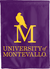 Load image into Gallery viewer, purple university of montevallo double sided house flag for game day decor