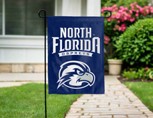 Load image into Gallery viewer, university of north florida ospreys double sided garden flag for yard decor
