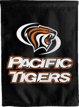 Load image into Gallery viewer, black university of the pacific double sided house flag for game day decor