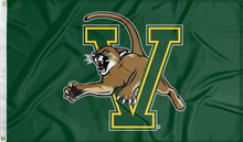 Load image into Gallery viewer, green university of vermont catamounts flag for college dorm decor