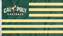 Load image into Gallery viewer, usa flag style cal poly mustangs flag for college dorm decor