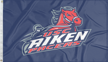 Load image into Gallery viewer, blue usc aiken pacers flag for college dorm decor