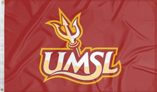 Load image into Gallery viewer, red usml tritons flag for college dorm decor
