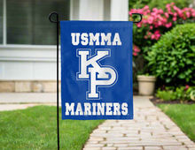 Load image into Gallery viewer, blue usmma mariners double sided garden flag for yard decor