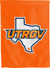 Load image into Gallery viewer, orange ut rio grande vasqueros double sided house flag for game day decor