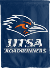 Load image into Gallery viewer, blue utsa roadrunners double sided house flag for man cave decor