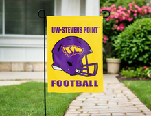 Load image into Gallery viewer, gold uw stevens point football garden flag for yard decor