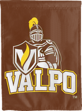 Load image into Gallery viewer, brown valparaiso crusaders double sided house flag for man cave decor