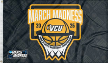 Load image into Gallery viewer, vcu basketball march madness 2026 flag for college dorm decor