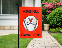 Load image into Gallery viewer, virginia baseball garden flag hung outside the home for yard decor