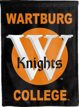 Load image into Gallery viewer, black wartburg college double sided house flag for game day decor