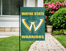 Load image into Gallery viewer, green wayne state warriors double sided garden flag for yard decor