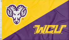 Load image into Gallery viewer, west chester university house divided flag for college dorm decor