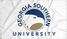 Load image into Gallery viewer, white georgia southern university flag for college dorm decor