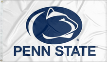 Load image into Gallery viewer, white penn state university flag for college dorm decor