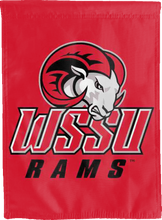 Load image into Gallery viewer, red winston-salem state university double sided house flag for game day decor