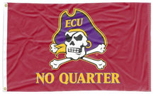 Load image into Gallery viewer, East Carolina University - No Quarter Red 3x5 Flag