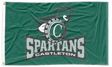 Load image into Gallery viewer, Castleton College - Spartans Green 3x5 Flag