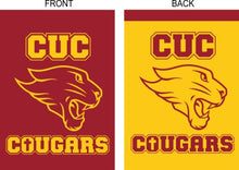 Load image into Gallery viewer, Concordia University Chicago - Cougars Red and Gold Garden Flag