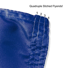 Load image into Gallery viewer, blue quadruple stitched flyends of Embry-Riddle Aeronautical University Daytona Beach Flag