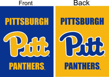Load image into Gallery viewer, blue and gold pittsburgh panthers double sided house flag for man cave decor