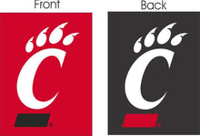 Load image into Gallery viewer, cincinnati bearcats red and black double sided house flag for man cave decor
