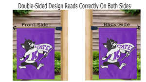 Willie the Wildcat Kansas State University Garden Flag
