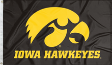 Load image into Gallery viewer, Iowa - Hawkeyes Black 3x5 Flag
