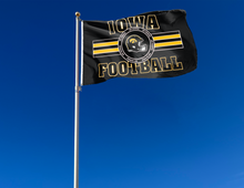 Load image into Gallery viewer, Iowa - Go Hawks Football 3x5 Flag
