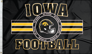 Iowa - Go Hawks Football 3x5 Flag